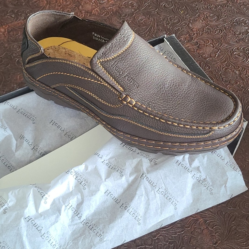NEW WITH BOX Men's brown leather shoes